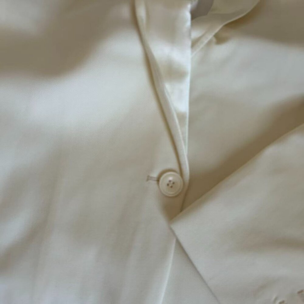 BEST Helsa The Tux Blazer in Wool Cream Ivory Classic XSmall - Picture 9 of 15